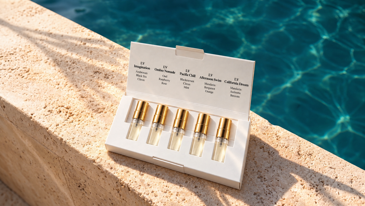 VIAL SET 01 open box by the pool